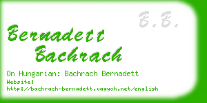 bernadett bachrach business card